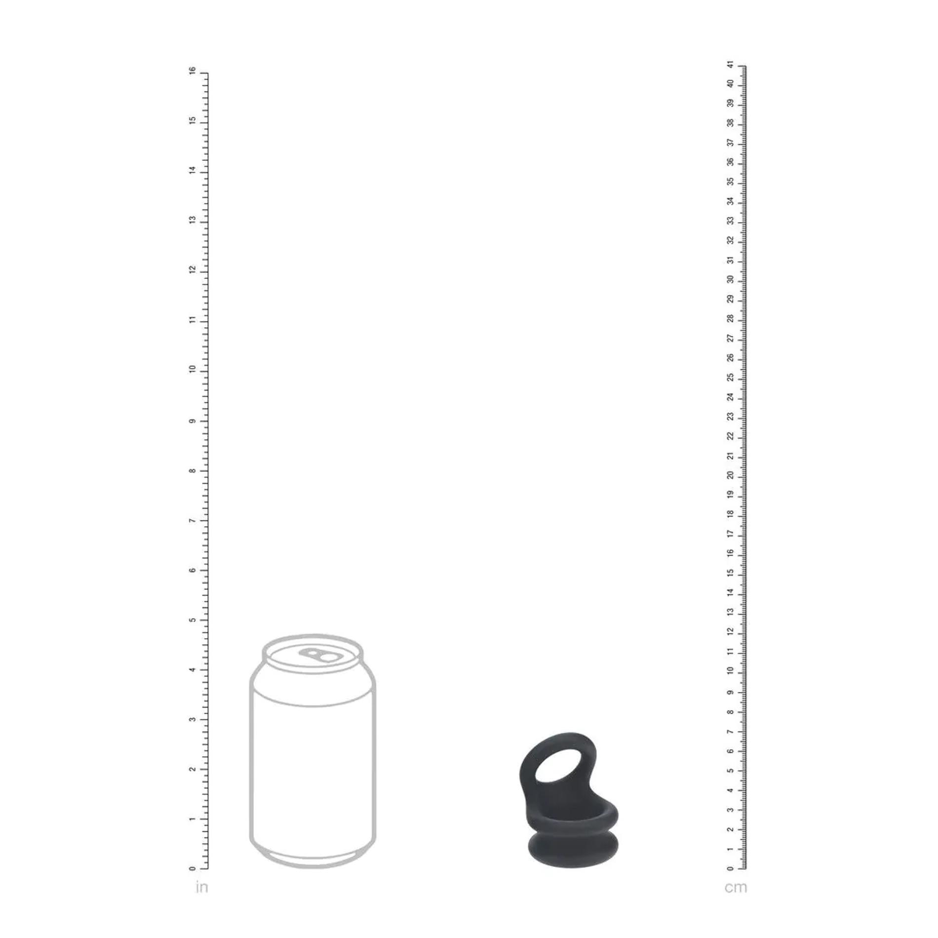Эрекционное кольцо Wide Double O Silicone Cockring S, 5 см (черный)