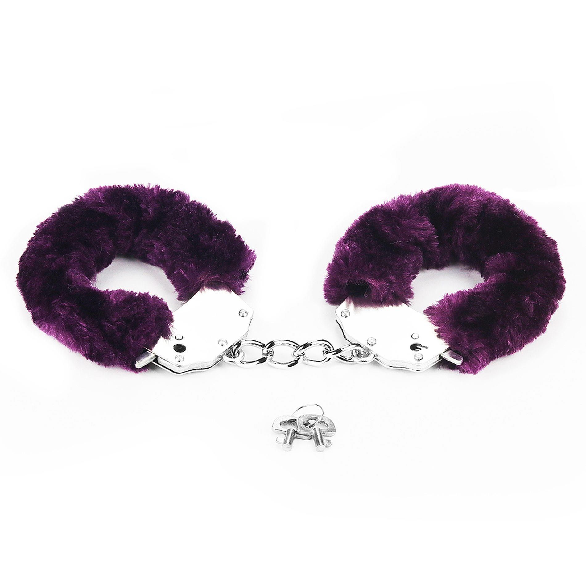 Хутряні наручники Fetish Pleasure Fluffy (фіолетовий)