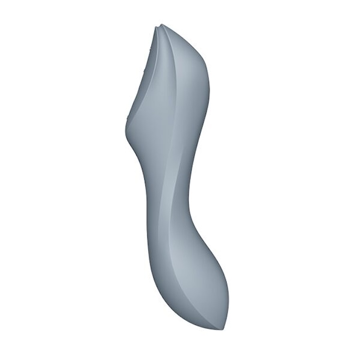 Вакуумный стимулятор клитора с вибрацией Satisfyer Curvy Trinity 3 (серый)