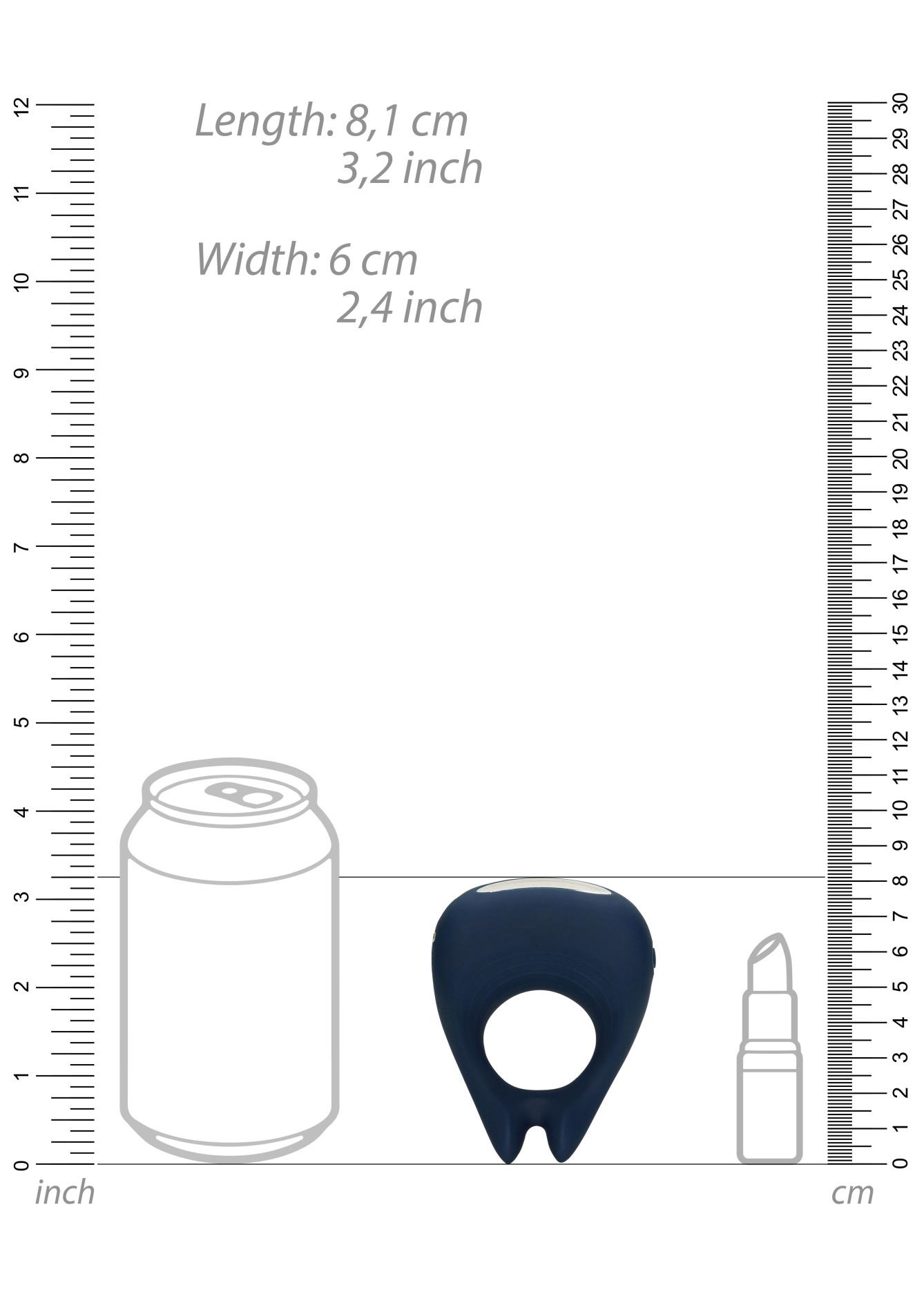 Виброкольцо Loveline Pointed Vibrating Cock Ring, 8 см (синий)