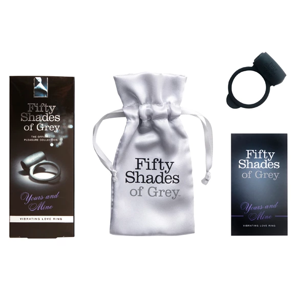 Эрекционное кольцо с вибрацией Fifty Shades of Grey, 5 см (черный)