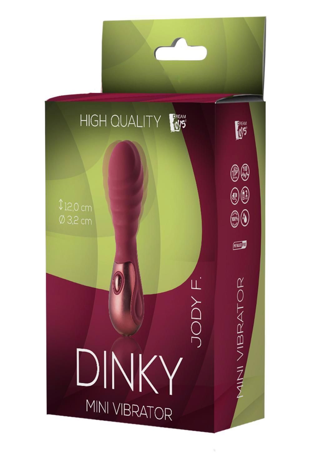Вибратор Dream Toys Dinky Jody F, 12 см (бордовый)
