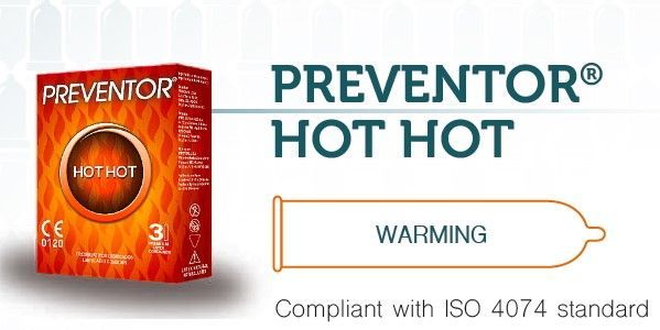 Презервативы Preventor® Hot Hot, 3 шт (ваниль)