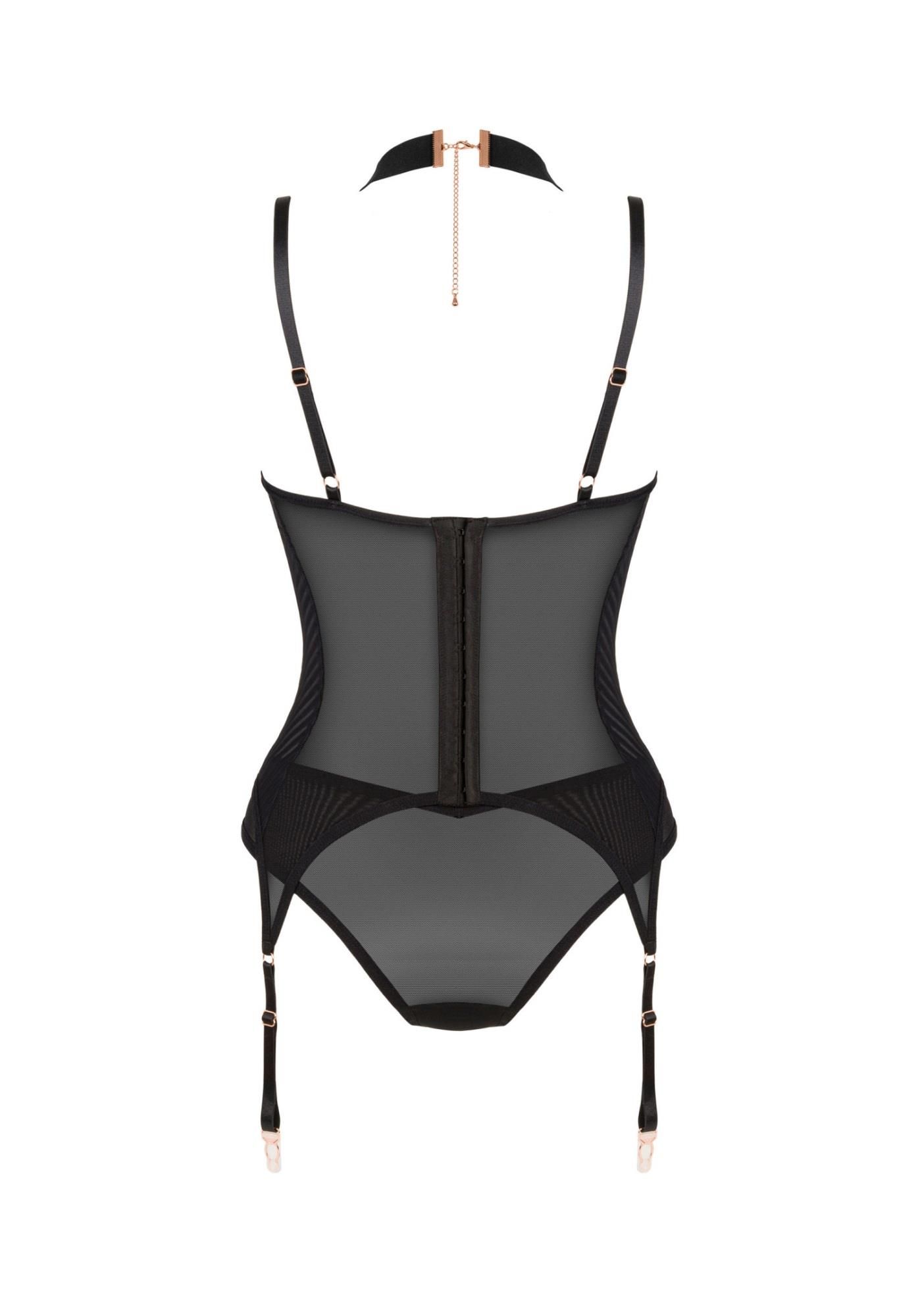 Корсет Obsessive Lingerie-Brasica, M/L (черный)