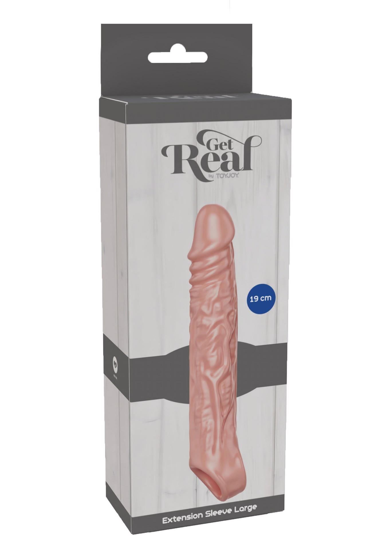Насадка на пенис Get Real Extension Sleeve Large, 19 см (телесный)