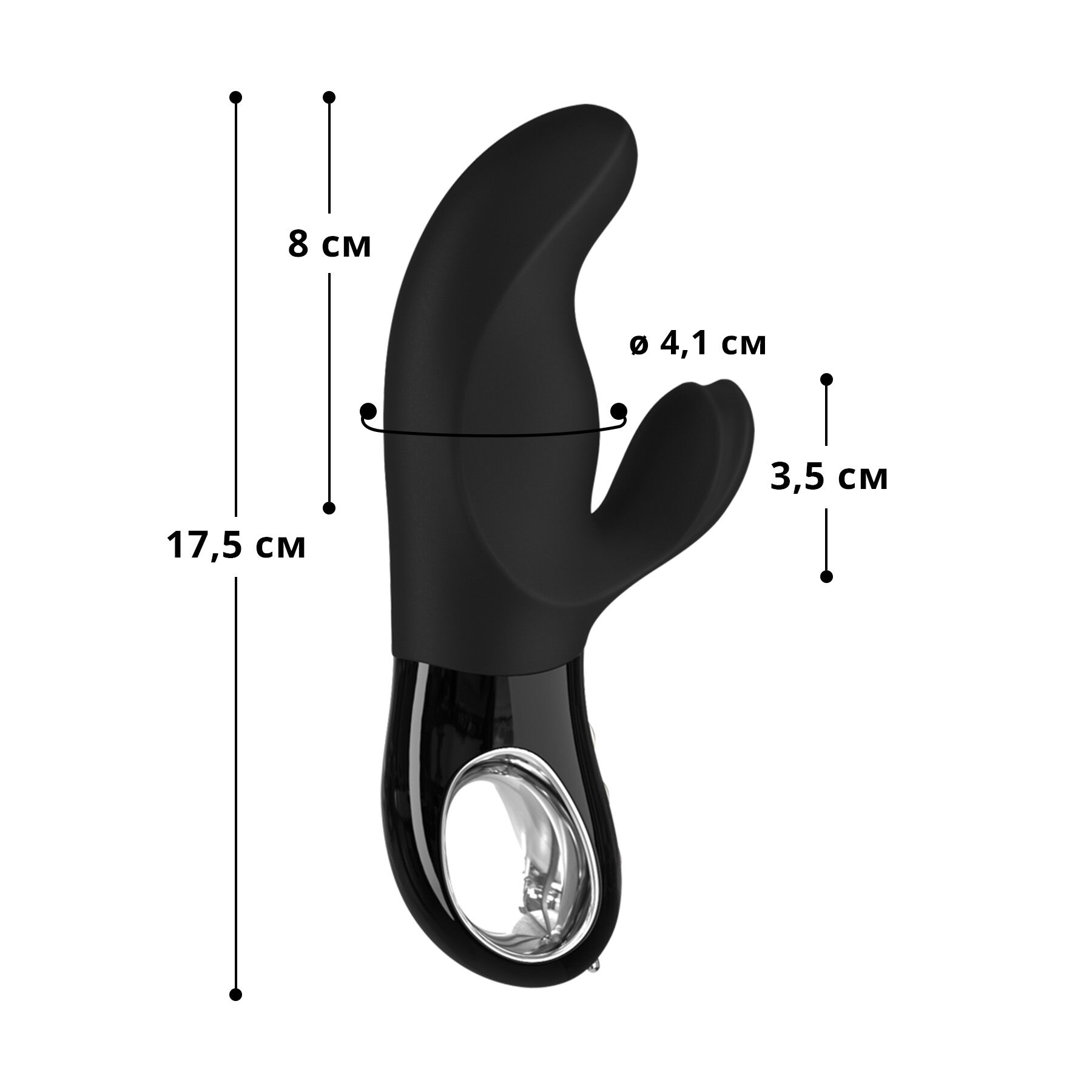 Wibrator Fun Factory Miss Bi, 17 cm (czarny)