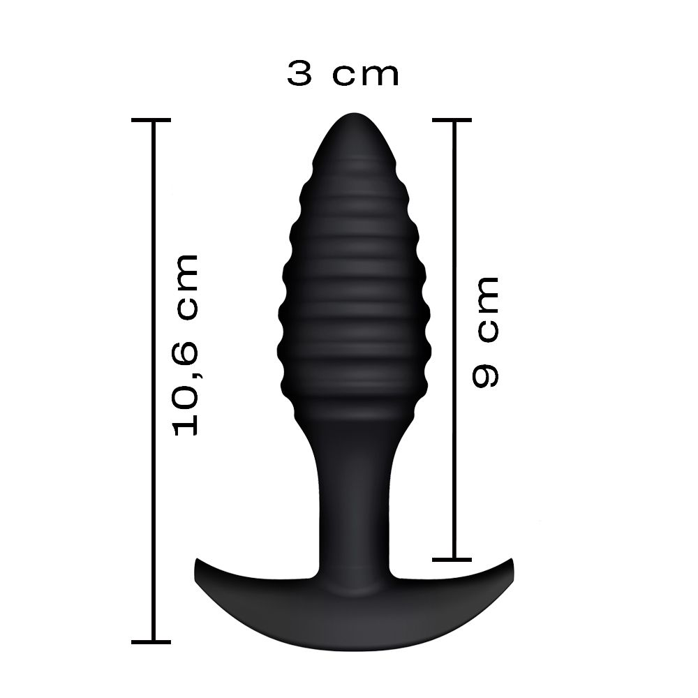 Анальна пробка Dorcel Spiral Plug, 10,6 см (чорний)