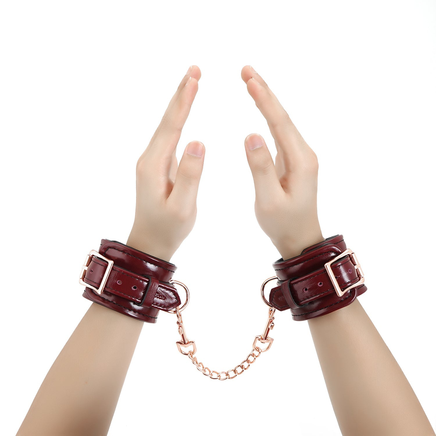 Наручники Liebe Seele Wine Red Handcuffs, 27 см (бордовый)