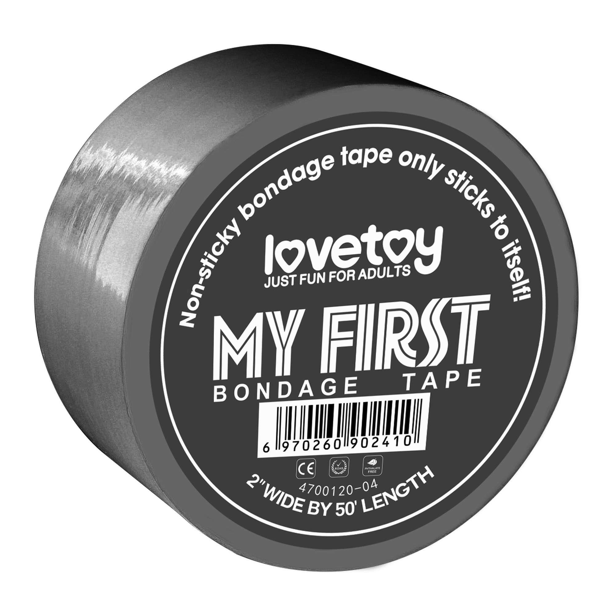 Бондажная лента LoveToy My First Bondage Tape, 15 м (серый)
