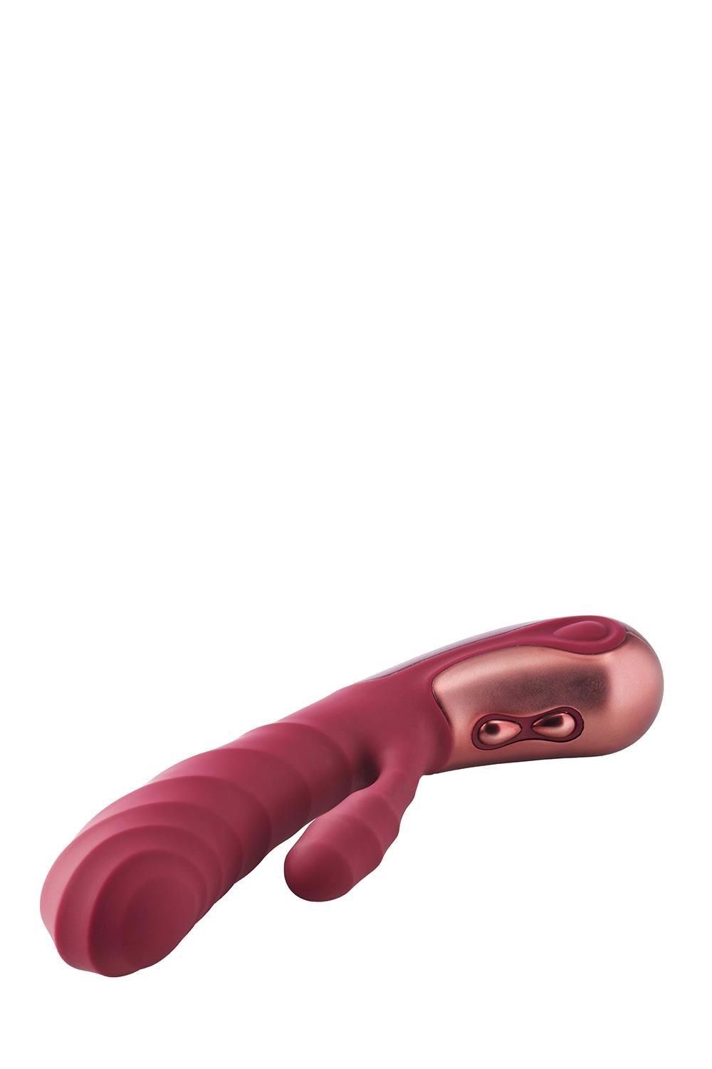 Вибратор Dream Toys Dinky Duo Vibrator Jimmy K, 19,4 см (бордовый)