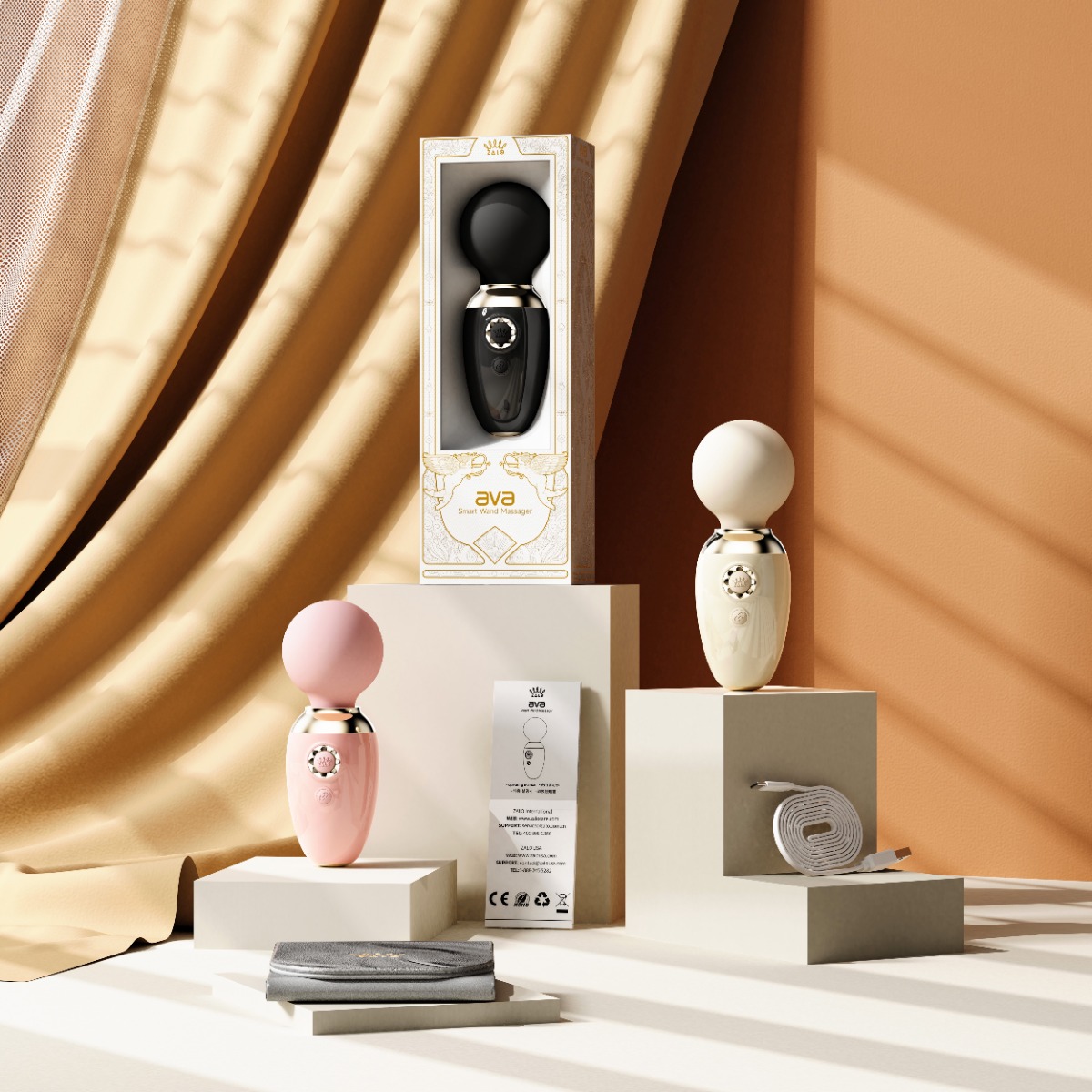 Wibrator łechtaczki Zalo Ava Ivory, 8,9 cm (biały)