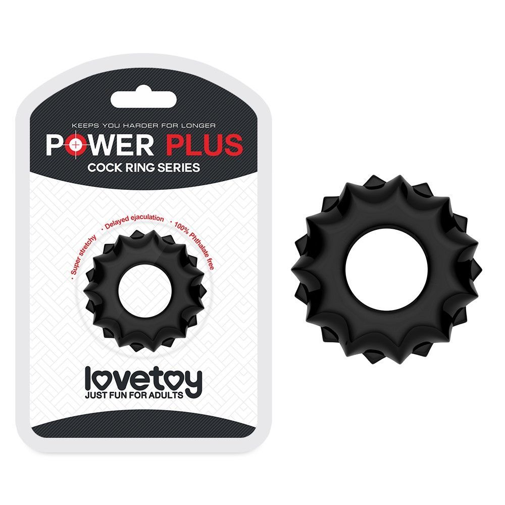 Эрекционное кольцо Lovetoy Power Plus Cock Ring Series, 4 см (черный)