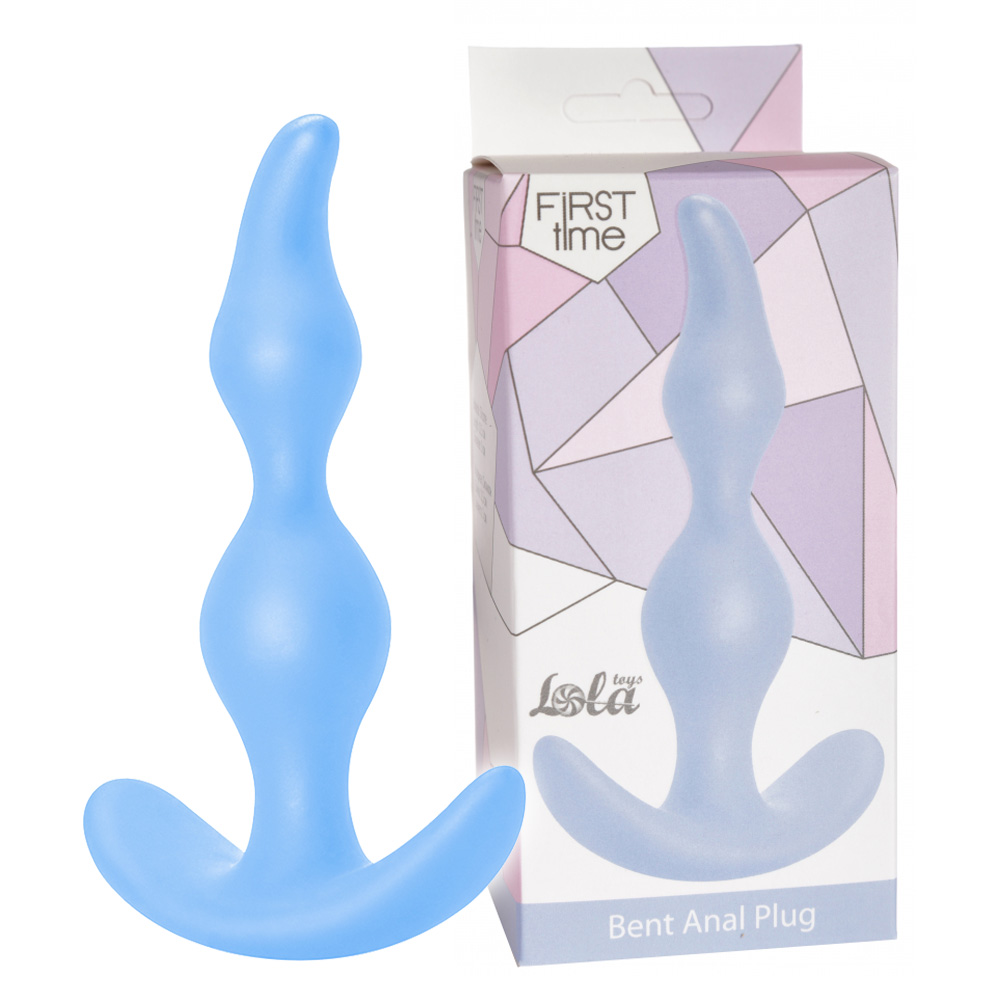 Korek analny Lola Games Bent Anal Plug, 13 cm (niebieski)