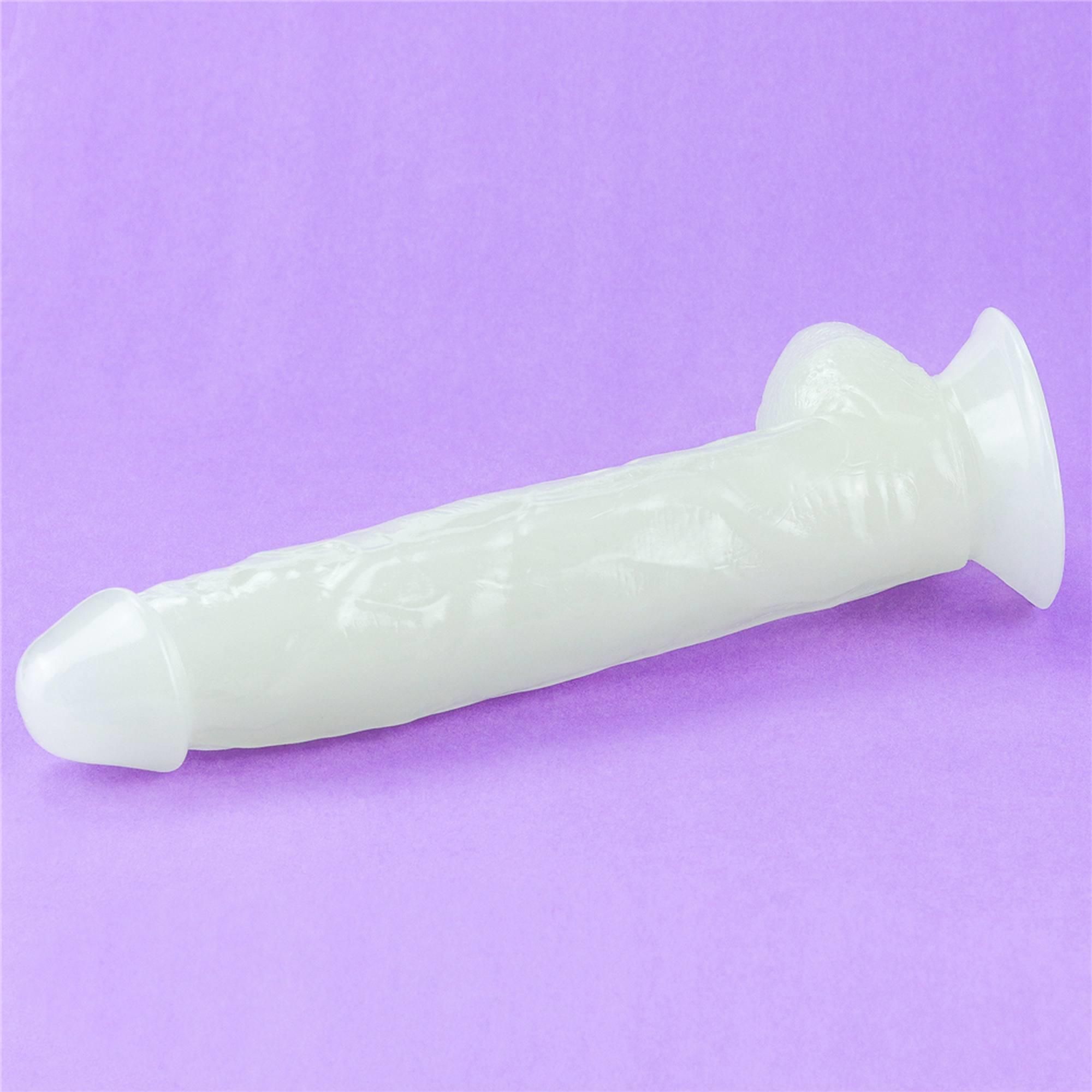 Неоновый фаллоимитатор LoveToy Lumino Play, 26 см (голубой)