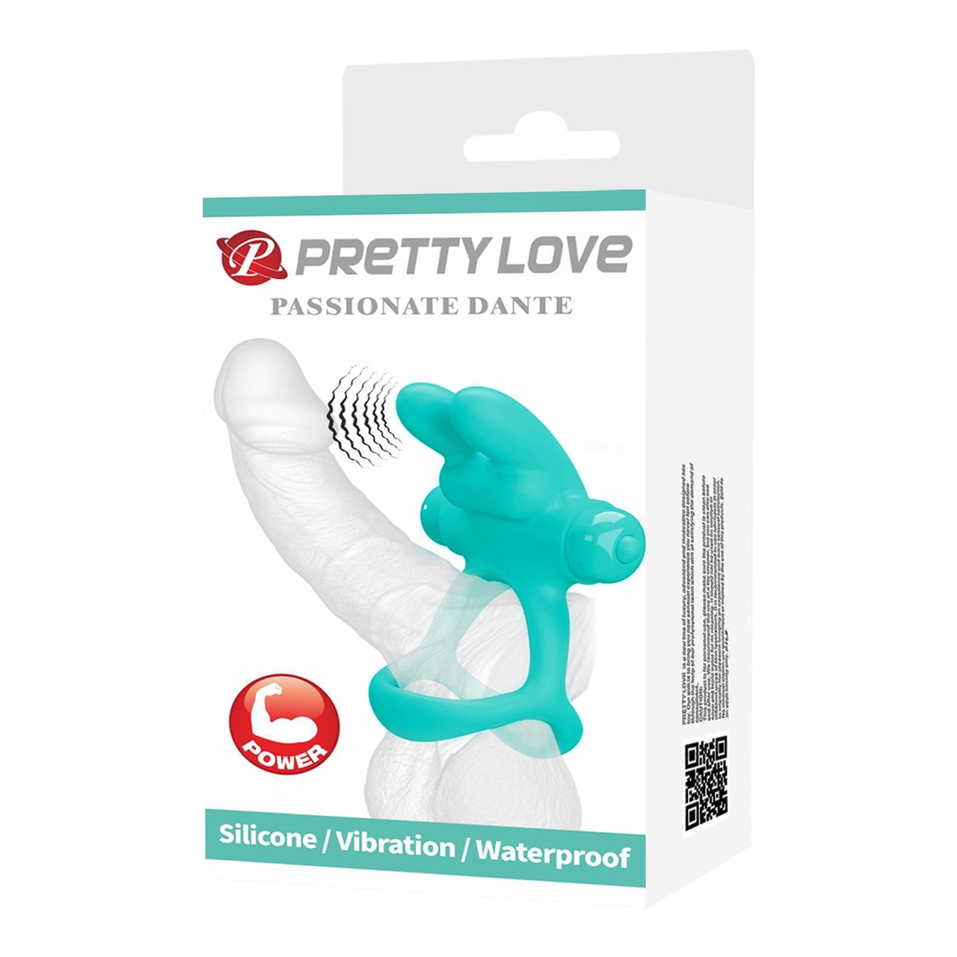 Эрекционное кольцо Pretty Love Passionate Dante, 8,7 см (бирюзовый)