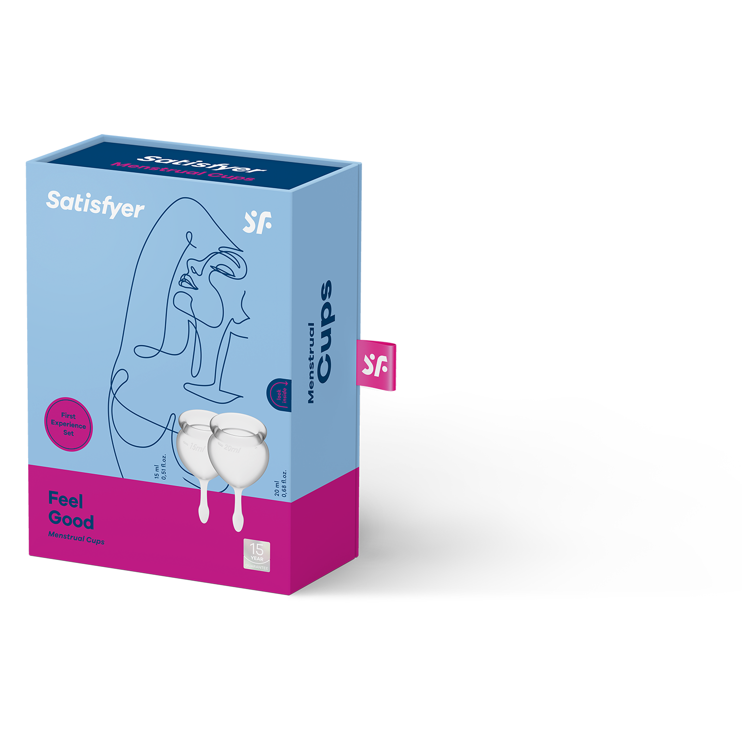 Менструальные чаши Satisfyer Feel Good, 2 шт (прозрачный)