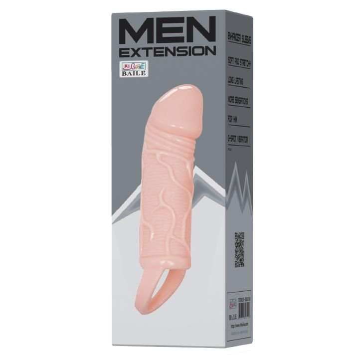 Насадка на пенис Baile Men Extension, 13,5 см (телесный)
