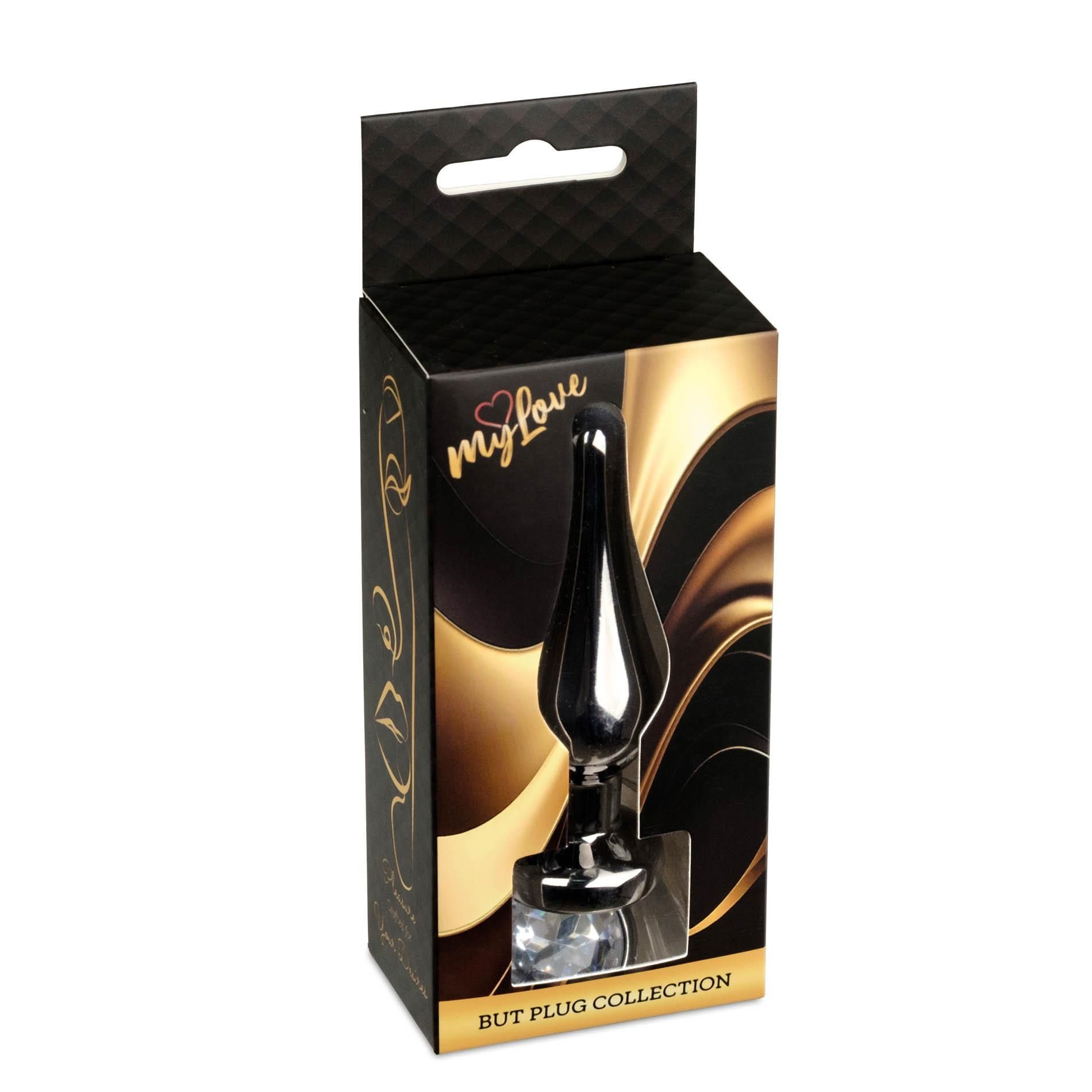 Korek analny MyLove Toys Jewellery Dark Silver Butt Plug, 9.5 cm (przezroczysty)