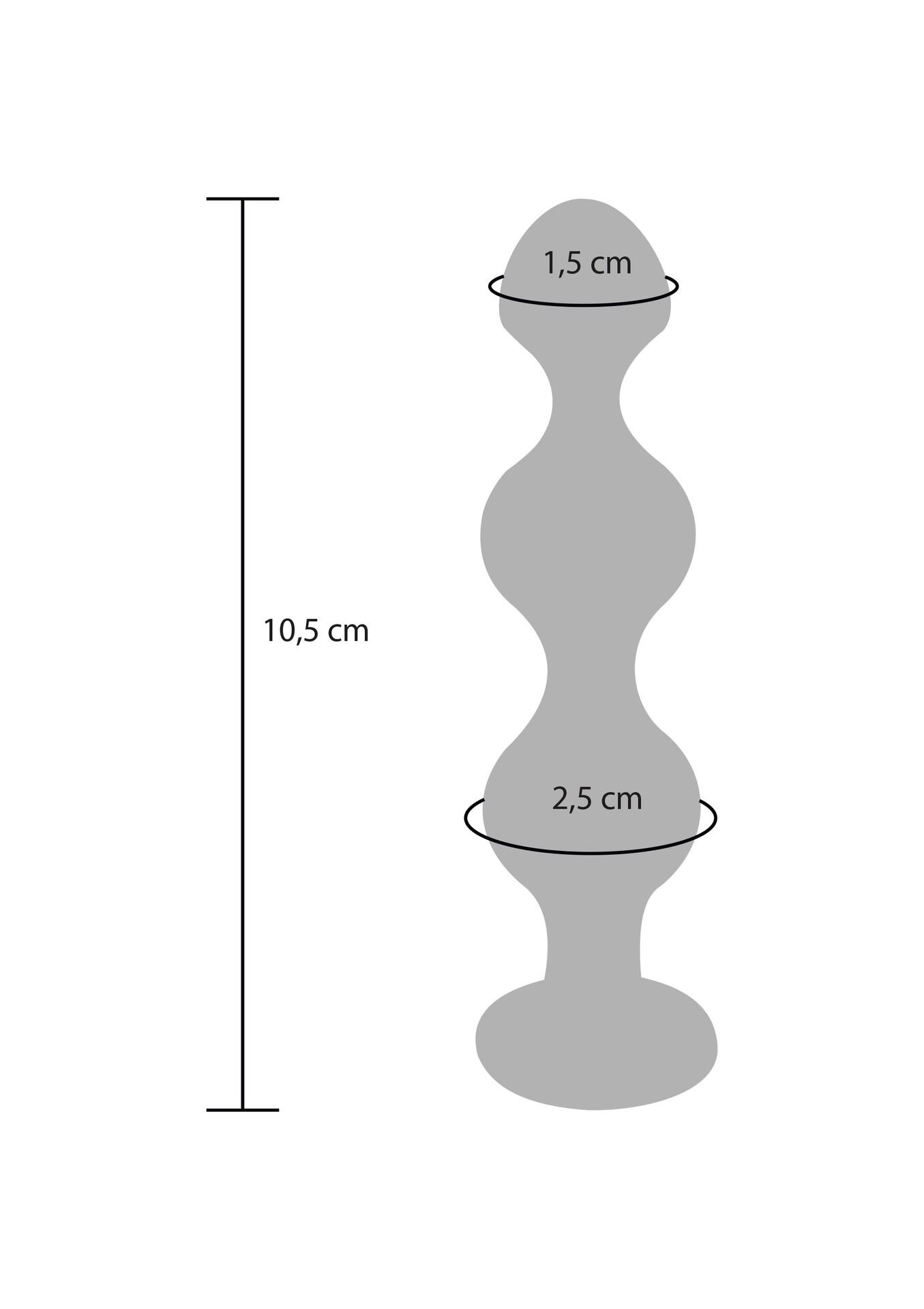 Stymulator analny Anal Play Diamond Star Beads S, 10,5 cm (srebrny)