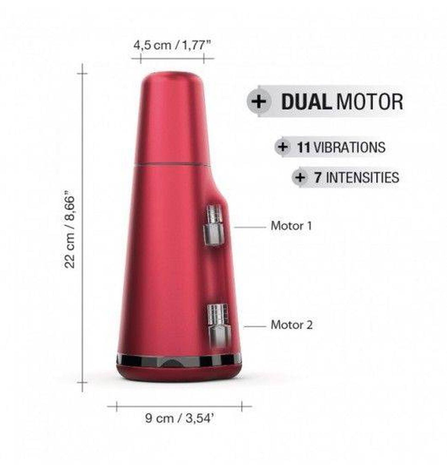 Вибрирующий мастурбатор Dorcel Deep Sense (красный)