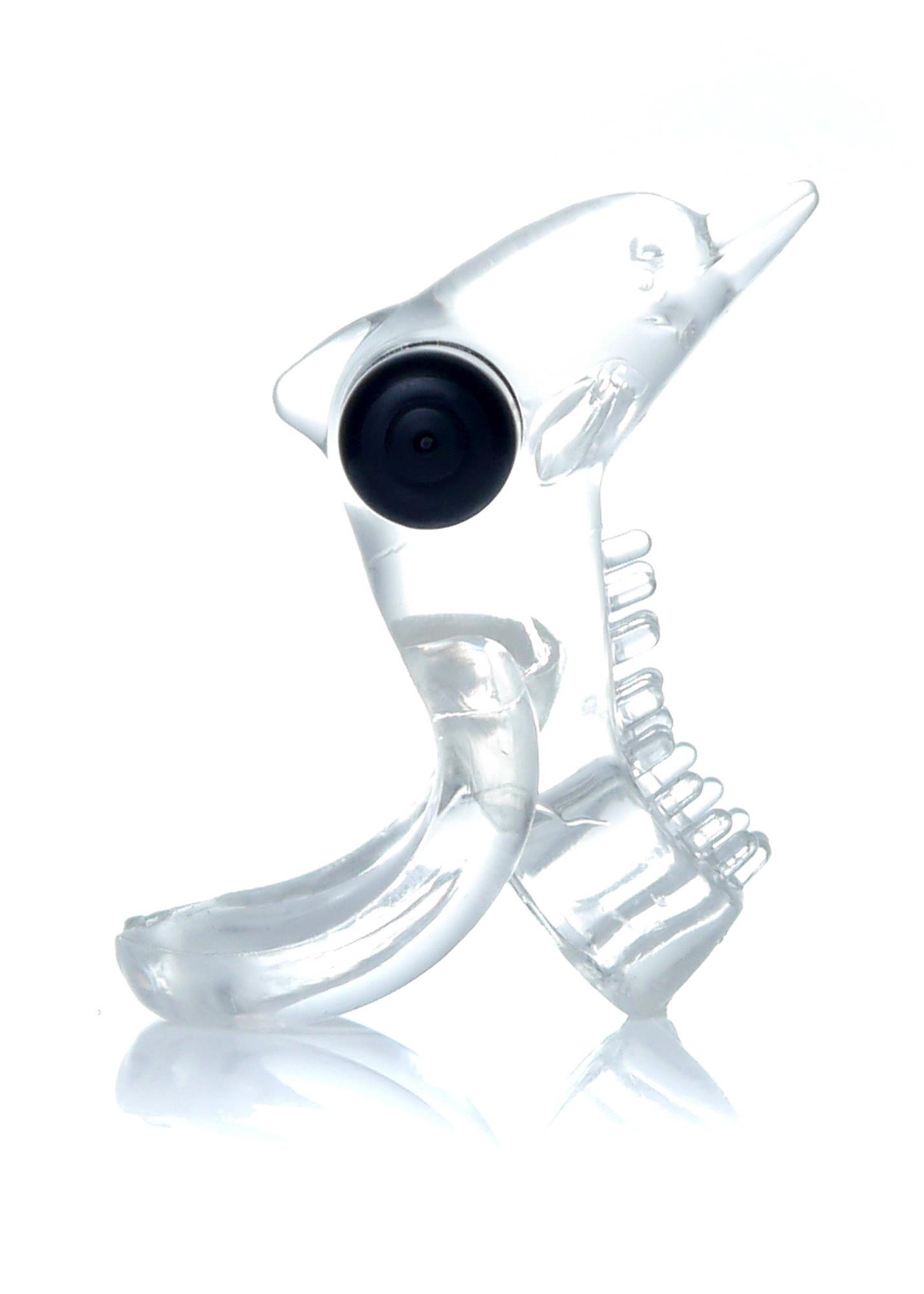 Віброкільце B - Series EasyLove Dolphin Vibro CockRing, 9 см (прозорий)