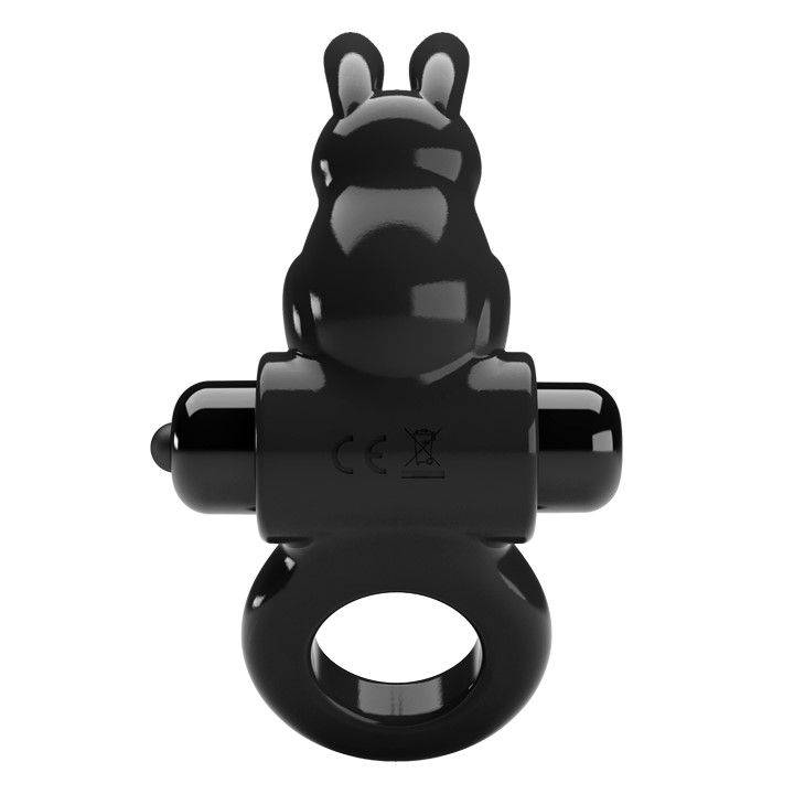 Эрекционное кольцо с вибрацией Pretty Love Exciting Ring, 9,2 см (черный)