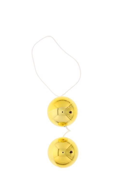 Вагинальные шарики Vibratone Unisex Duo Balls, 3,5 см (золотистый)