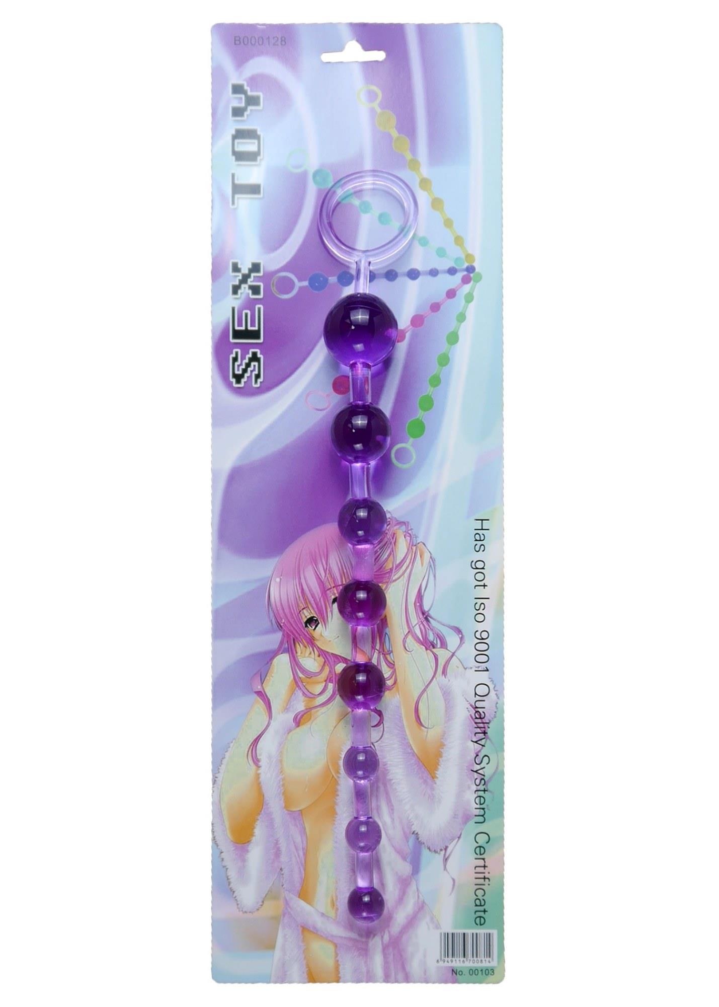 Анальні бусы B - Series EasyLove Jelly Anal 10 Beads, 29 см (фіолетовий)