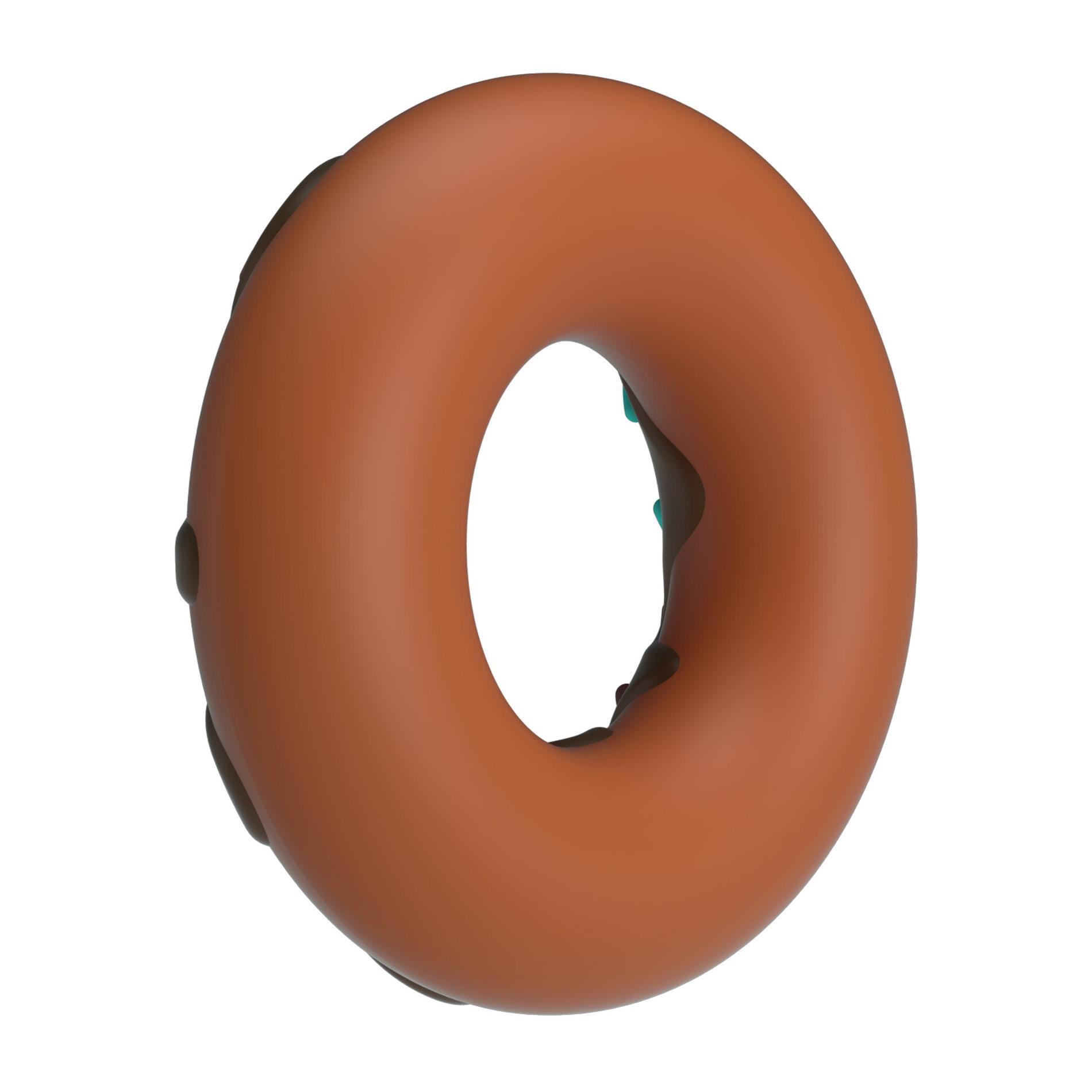 Эрекционное кольцо Pretty Love Super Donut Cock Ring, 4.6 см (коричневый)