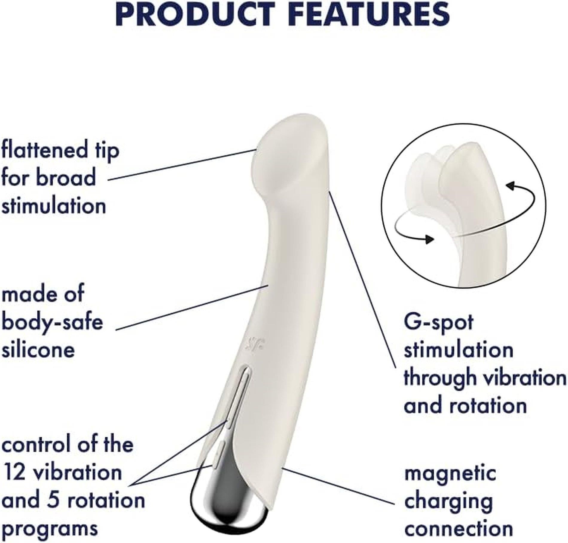 Вибратор Satisfyer Spinning G-Spot 1, 16,5 см (белый)