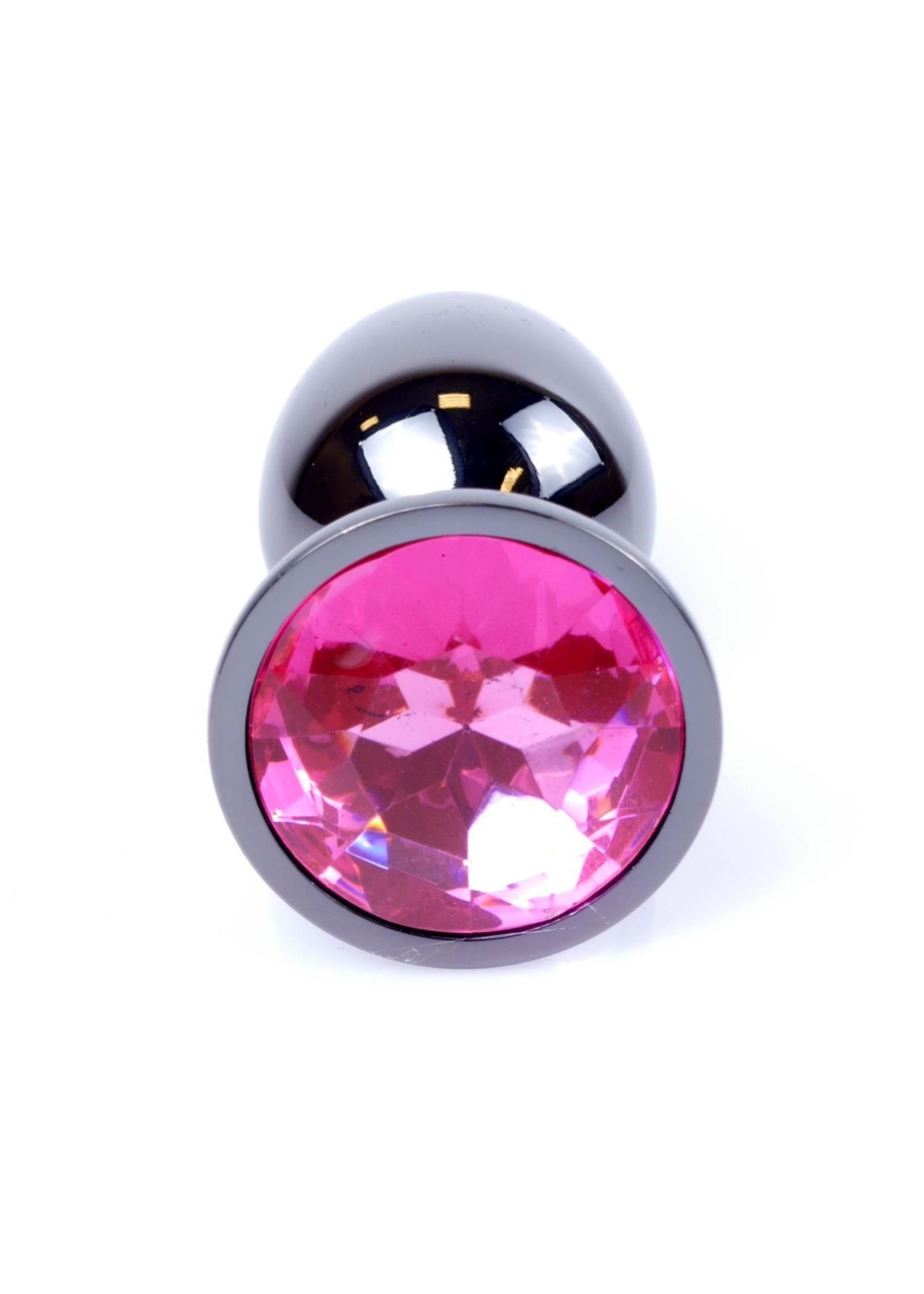 Korek analny MyLove Toys Jewelry Dark Silver Plug, 7 cm (różowy)