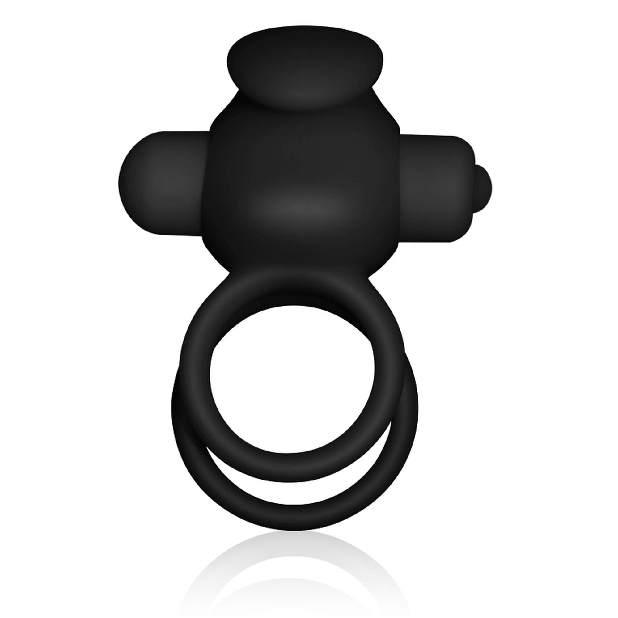Эрекционное кольцо Lovetoy Power Clit Duo, 7.5 см (черный)