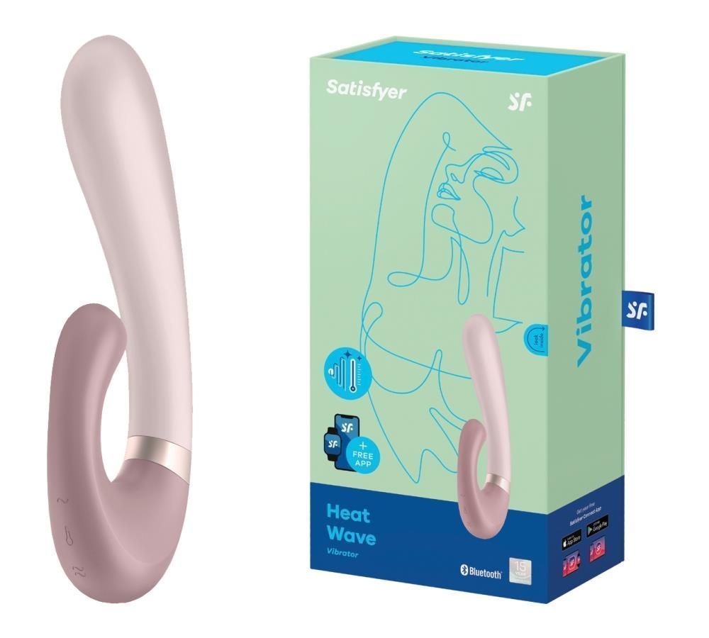 Вібратор-кролик Satisfyer Heat Wave, 14х3.5 см (рожевий)