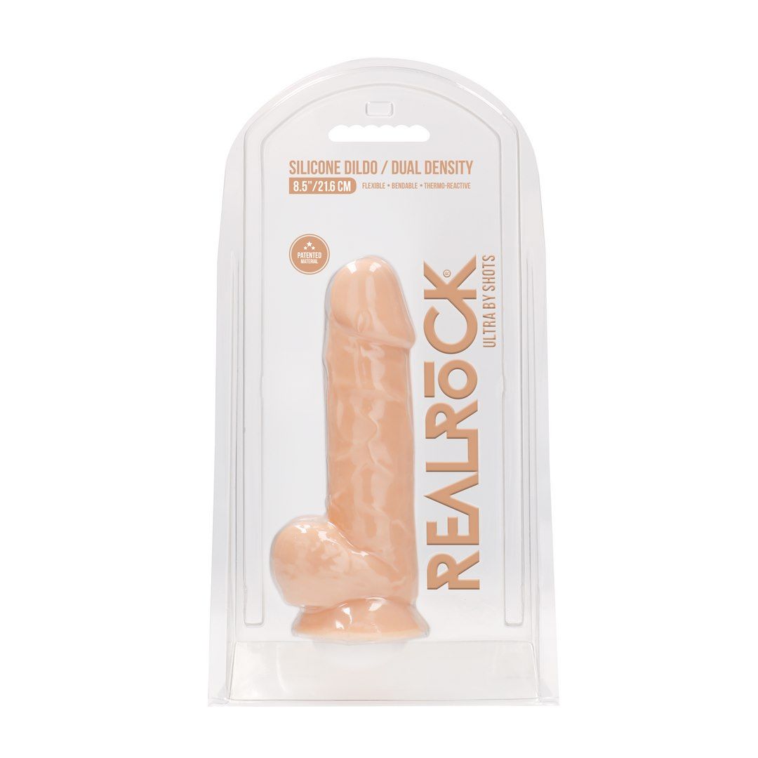 Dildo RealRock With Balls, 21.6 cm (w kolorze cielistym)
