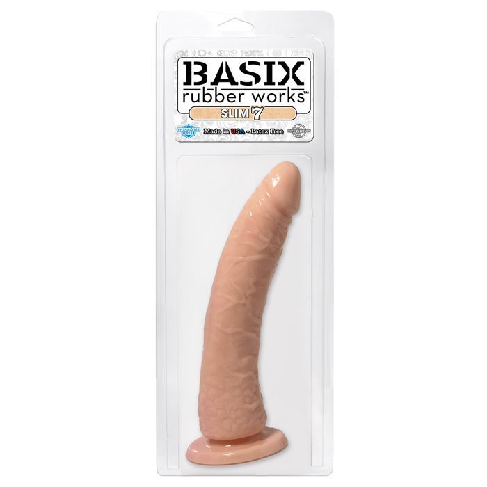 Фаллоимитатор Basix Slim, 18 см (телесный)