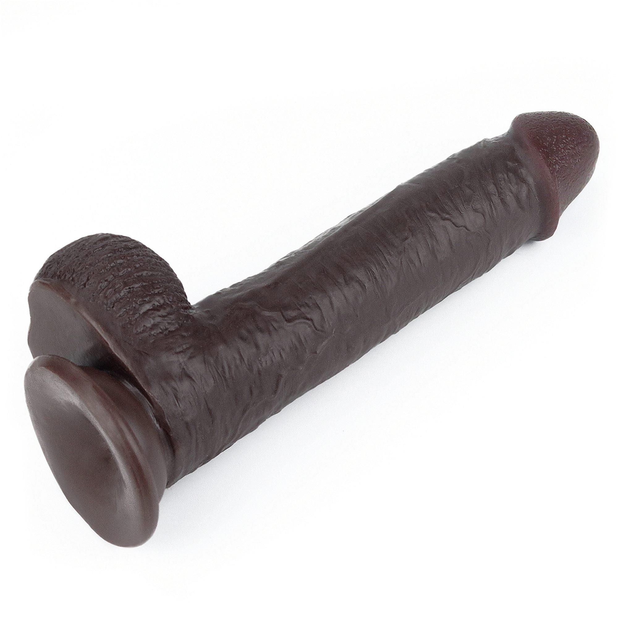 Фаллоимитатор LoveToy Sliding Skin из двойного материала, 23 см (коричневый)