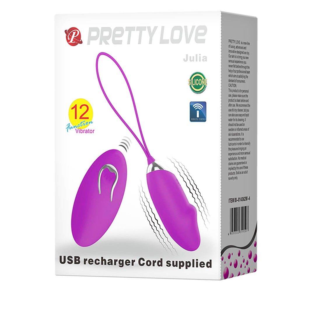 Виброкольцо Pretty Love Julia, 7,5 см (фиолетовый)