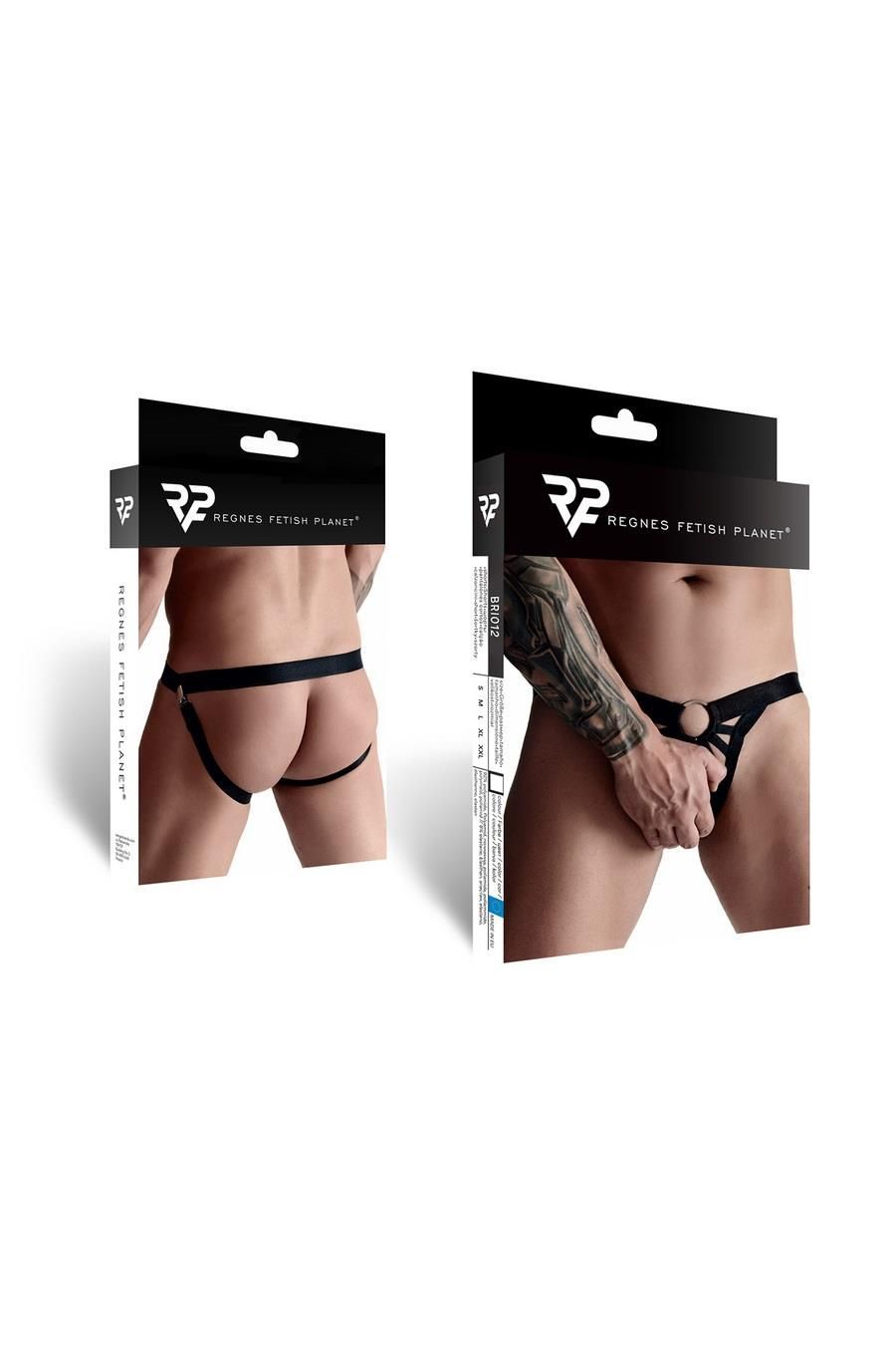 Męskie figi Regnes Fetish Planet otwarty, XXL/XXXL (czarny)