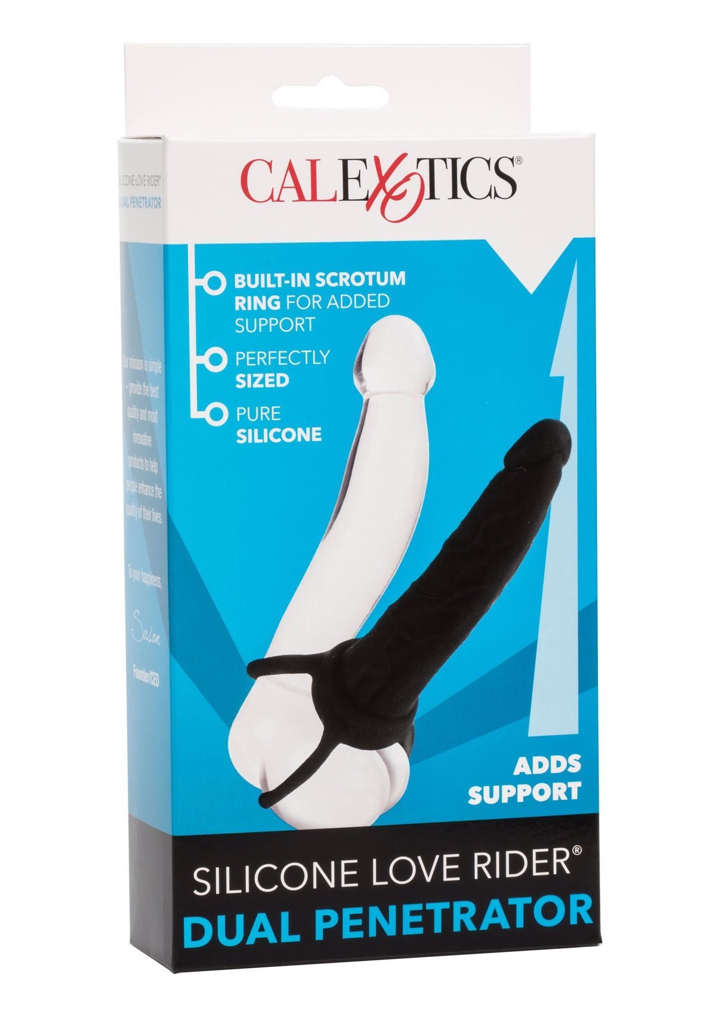 Насадка на пенис Calexotics Dual Penetrator, 14 см (черный)