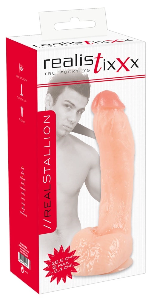 Фаллоимитатор Realistixxx Real Stallion, 27.5 см (телесный)