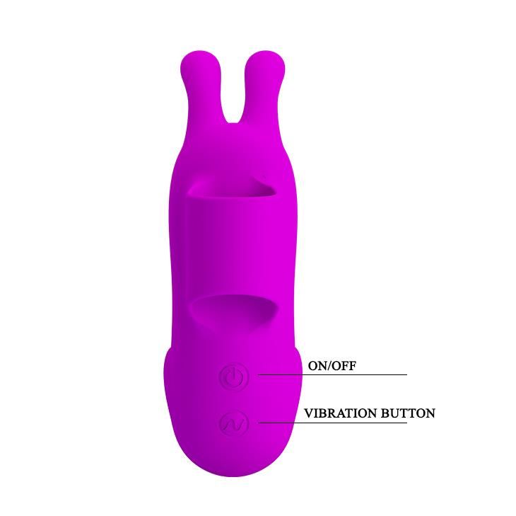 Вибратор на палец Pretty Love Finger Bunny, 9,4 см (фиолетовый)