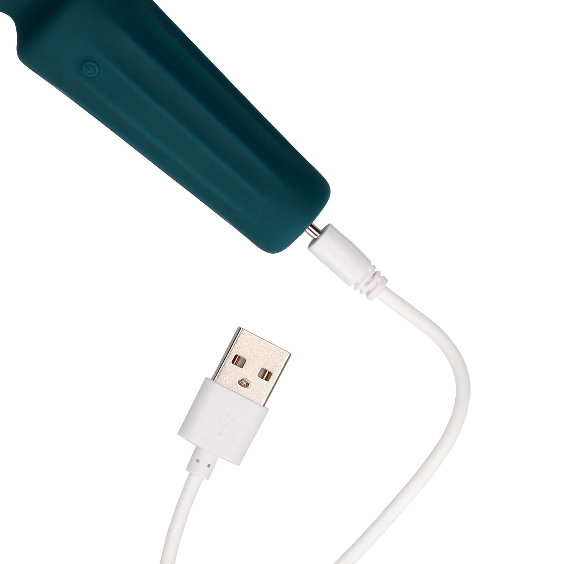 Вибратор Loveline Mini Wand Ancient Sea, 11 см (синий)