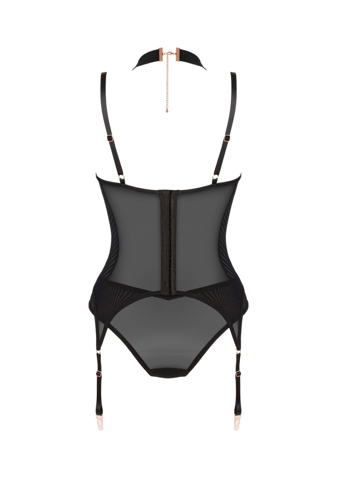 Gorset Obsessive Lingerie-Brasica, M/L (czarny)