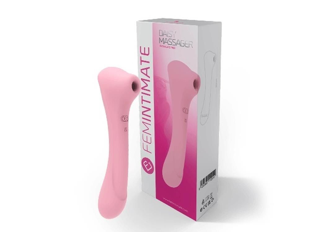 Вакуумный стимулятор клитора с вибрацией Femintimate Daisy Massager (розовый)