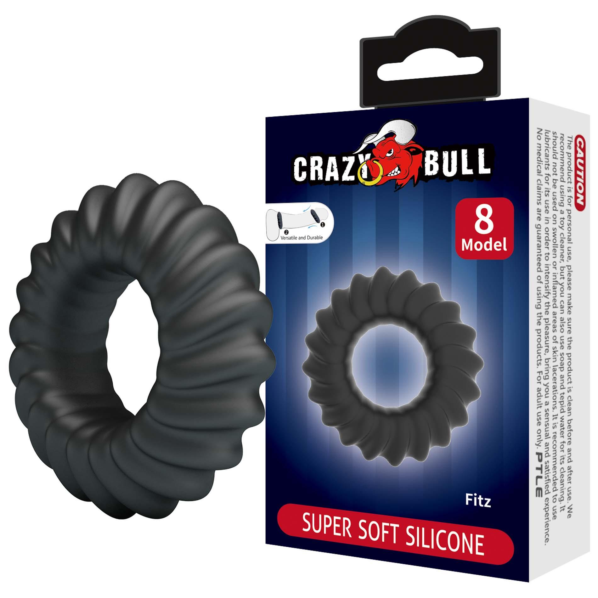 Эрекционное кольцо Crazy Bull Fitz, 5.5 см (черный)
