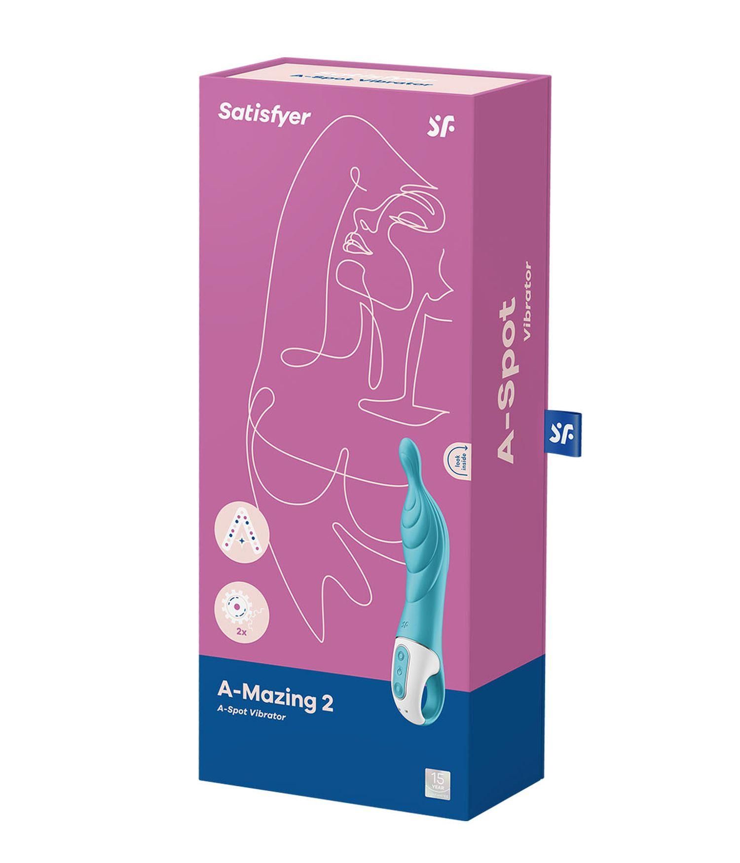 Вибратор Satisfyer A-Mazing 2, 21.7 см (бирюзовый)