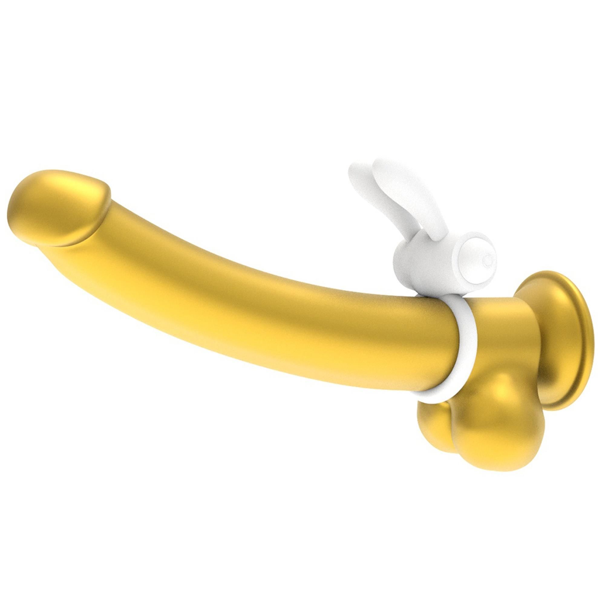 Эрекционное кольцо с вибрацией LoveToy Power Clit, 7,5 см (белый)