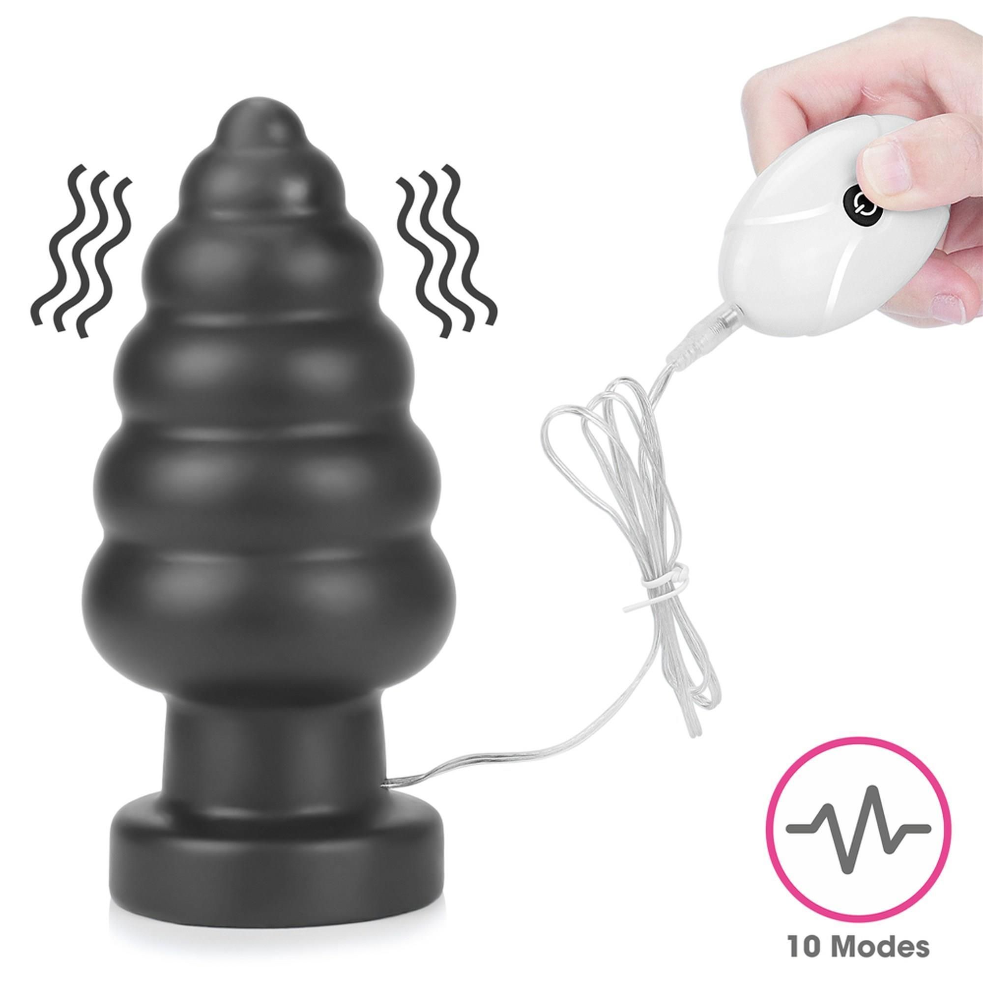 Анальна пробка King Sized Vibrating Anal Cracker 7, 18 см (чорний)