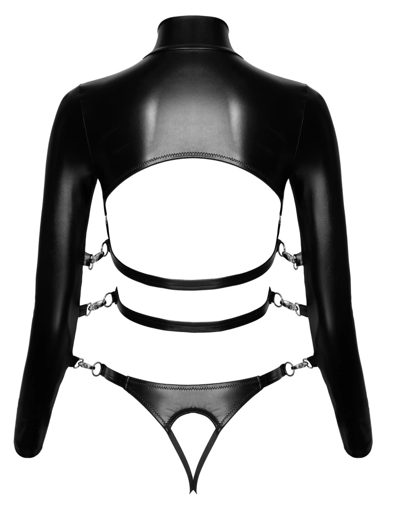 БДСМ комплект Bad Kitty Naughty Toys Shirt With Thong, S (черный)