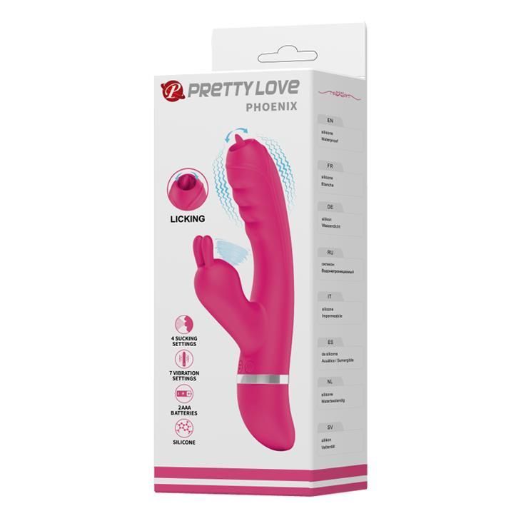 Вибратор-кроликPretty Love Phoenix, 22 см (розовый)
